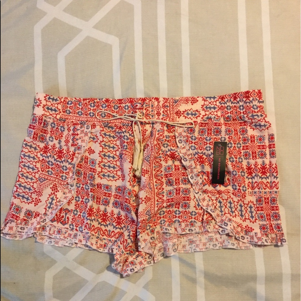No Boundaries Americana Print Petal Shorts